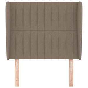 Čelo postele typu ušák taupe 93x23x118/128 cm textil - obrázek 3