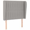 vidaXL voodipeats servadega, helehall, 103x23x118/128 cm, kangas