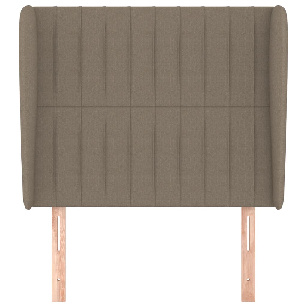Thumbnail - vidaXL Kopfteil mit Ohren Taupe 103x23x118/128 cm Stoff