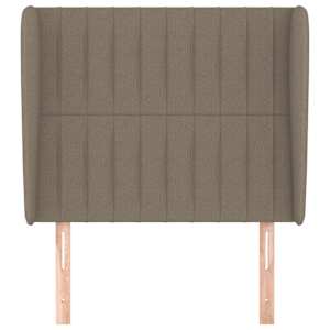 Čelo postele typu ušák taupe 103x23x118/128 cm textil - obrázek 3