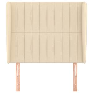 Čelo postele typu ušák krémové 103x23x118/128 cm textil - obrázek 3