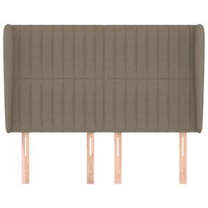 Čelo postele typu ušák taupe 147x23x118/128 cm textil - obrázek 3