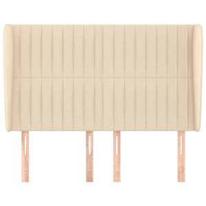 Čelo postele typu ušák krémové 147x23x118/128 cm textil - obrázek 3