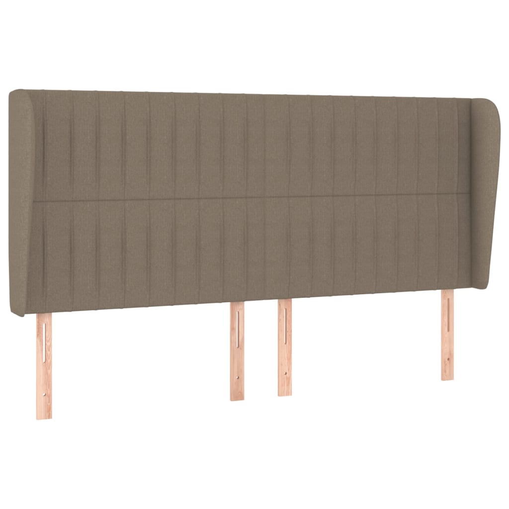 Thumbnail - vidaXL Kopfteil mit Ohren Taupe 163x23x118/128 cm Stoff
