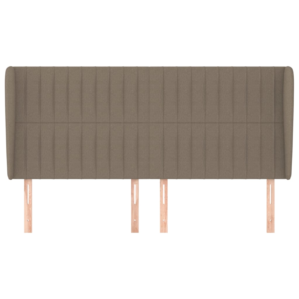 Thumbnail - vidaXL Kopfteil mit Ohren Taupe 163x23x118/128 cm Stoff