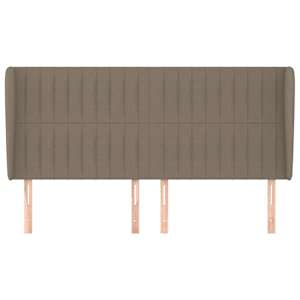 Čelo postele typu ušák taupe 163x23x118/128 cm textil - obrázek 3