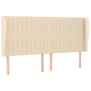 Čelo postele typu ušák krémové 163x23x118/128 cm textil - obrázek 2