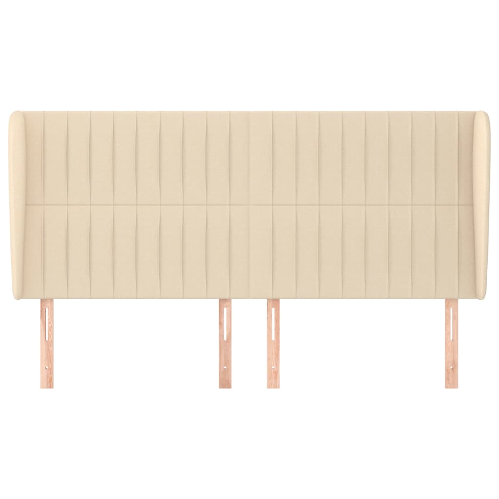 Thumbnail - vidaXL Kopfteil mit Ohren Creme 183x23x118/128 cm Stoff