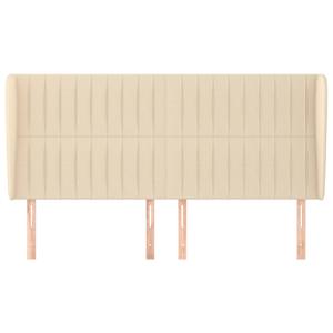 Čelo postele typu ušák krémové 203x23x118/128 cm textil - obrázek 3