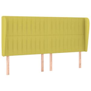 Čelo postele typu ušák zelené 203x23x118/128 cm textil - obrázek 2