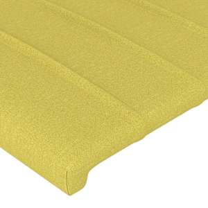 Čelo postele typu ušák zelené 203x23x118/128 cm textil - obrázek 5