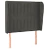 vidaXL voodipeats servadega, tumehall, 93x23x118/128 cm, samet