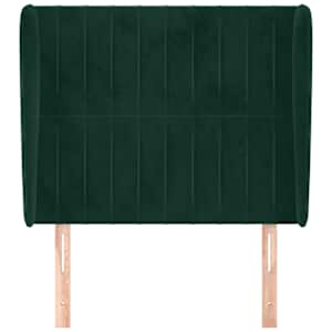 vidaXL Hoofdbord met randen 93x23x118/128 cm fluweel donkergroen