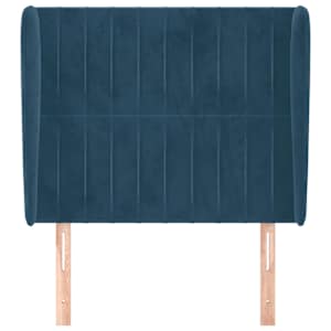 Čelo postele typu ušák tmavě hnědé 103x23x118/128 cm textil - obrázek 3