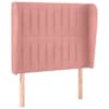 vidaXL voodipeats servadega, roosa, 103x23x118/128 cm, samet