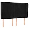 vidaXL voodipeats servadega, must, 147x23x118/128 cm, samet