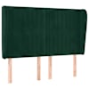 vidaXL voodipeats servadega, tumeroheline, 147x23x118/128 cm, samet