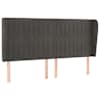 vidaXL voodipeats servadega, tumehall, 203x23x118/128 cm, samet
