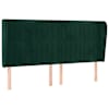 vidaXL voodipeats servadega, tumeroheline, 203x23x118/128 cm, samet