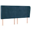 vidaXL voodipeats servadega, tumesinine, 203x23x118/128 cm, samet