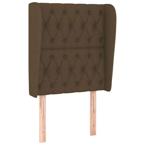 vidaXL voodipeats servadega, tumepruun, 83x23x118/88 cm, kangas