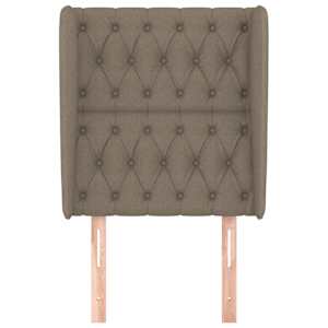 Čelo postele typu ušák taupe 83 x 23 x 118/128 cm textil - obrázek 3