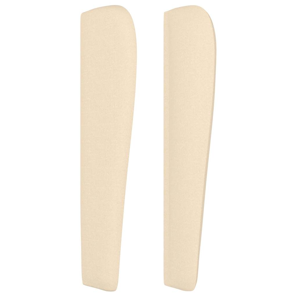 vidaXL Hoofdbord met randen 83x23x118/128 cm stof crèmekleurig, foto 4