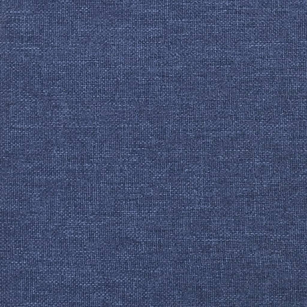 Tăblie de pat cu aripioare, albastru, 93x23x118/128 cm, textil