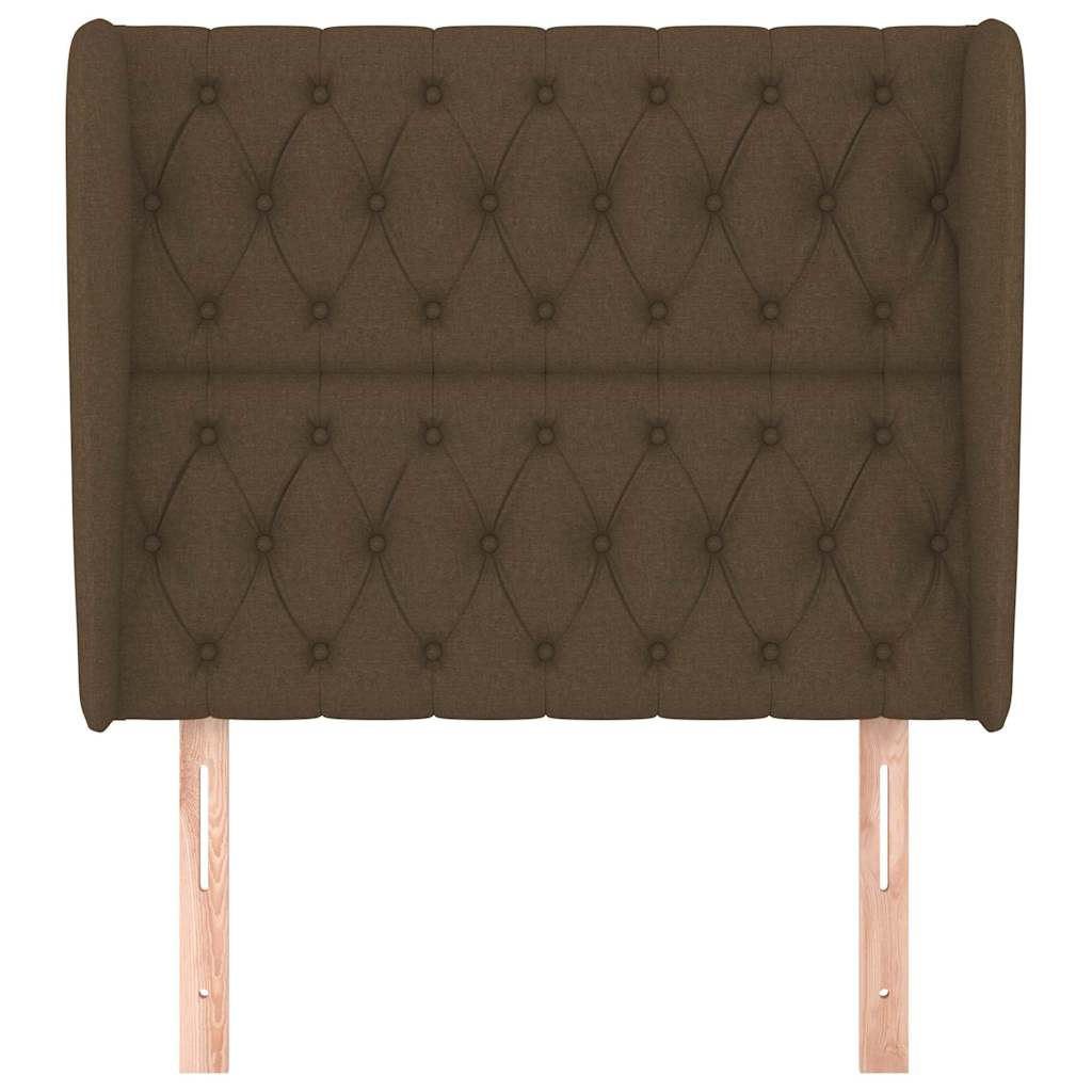 vidaXL Hoofdbord met randen 103x23x118/128 cm stof donkerbruin bruin, foto 2