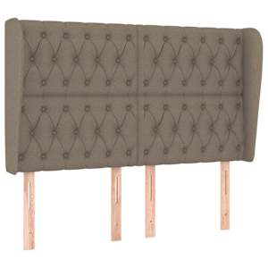 Čelo postele typu ušák taupe 147x23x118/128 cm textil - obrázek 2