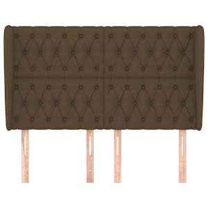 Čelo postele typu ušák tmavě hnědé 163x23x118/128 cm textil - obrázek 3