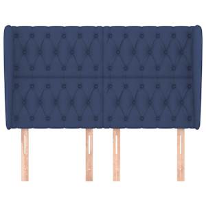 Čelo postele typu ušák modré 163x23x118/128 cm textil - obrázek 3