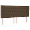 vidaXL voodipeats servadega, tumepruun, 203x23x118/128 cm, kangas