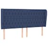 vidaXL voodipeats servadega, sinine, 203x23x118/128 cm, kangas