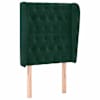 vidaXL voodipeats servadega, tumeroheline, 83x23x118/88 cm, samet