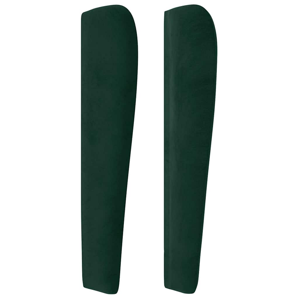 vidaXL Hoofdbord met randen 83x23x118/128 cm fluweel donkergroen groen, foto 4