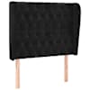 vidaXL voodipeats servadega, must, 103x23x118/128 cm, samet