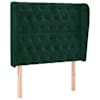 vidaXL voodipeats servadega, tumeroheline, 103x23x118/128 cm, samet