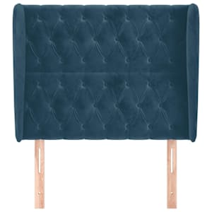 Čelo postele typu ušák tmavě hnědé 103x23x118/128 cm textil - obrázek 3