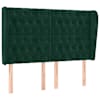 vidaXL voodipeats servadega, tumeroheline, 147x23x118/128 cm, samet
