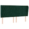 vidaXL voodipeats servadega, tumeroheline, 203x23x118/128 cm, samet