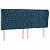 vidaXL voodipeats servadega, tumesinine, 203x23x118/128 cm, samet