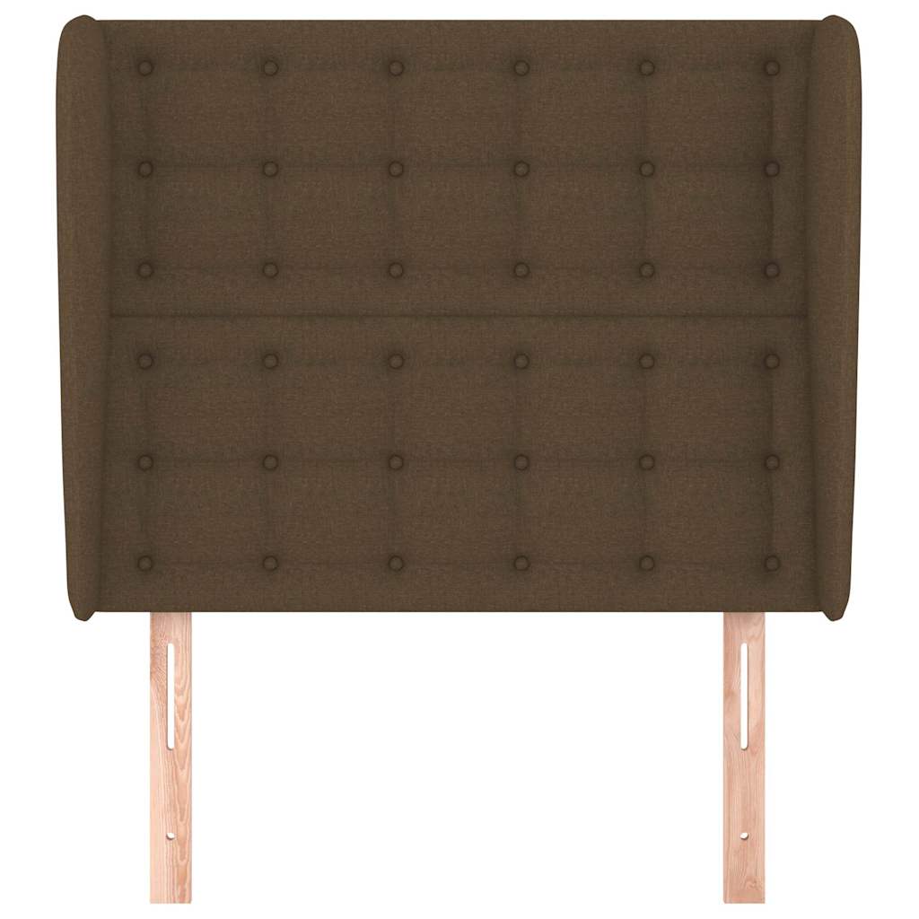 vidaXL Hoofdbord met randen 83x23x118/128 cm stof donkerbruin bruin, foto 2