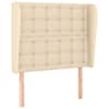 vidaXL voodipeats servadega, kreemjas, 83x23x118/128 cm, kangas
