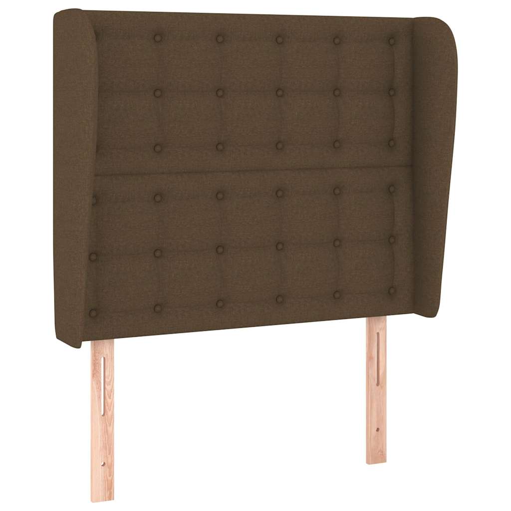 vidaXL Hoofdbord met randen 93x23x118/128 cm stof donkerbruin bruin, foto 3