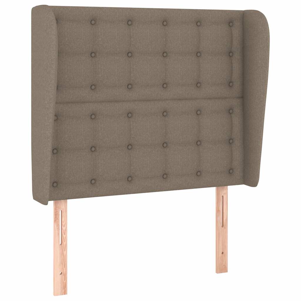 vidaXL Hoofdbord met randen 93x23x118/128 cm stof taupe, foto 3