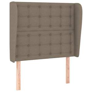 Čelo postele typu ušák taupe 93x23x118/128 cm textil - obrázek 2