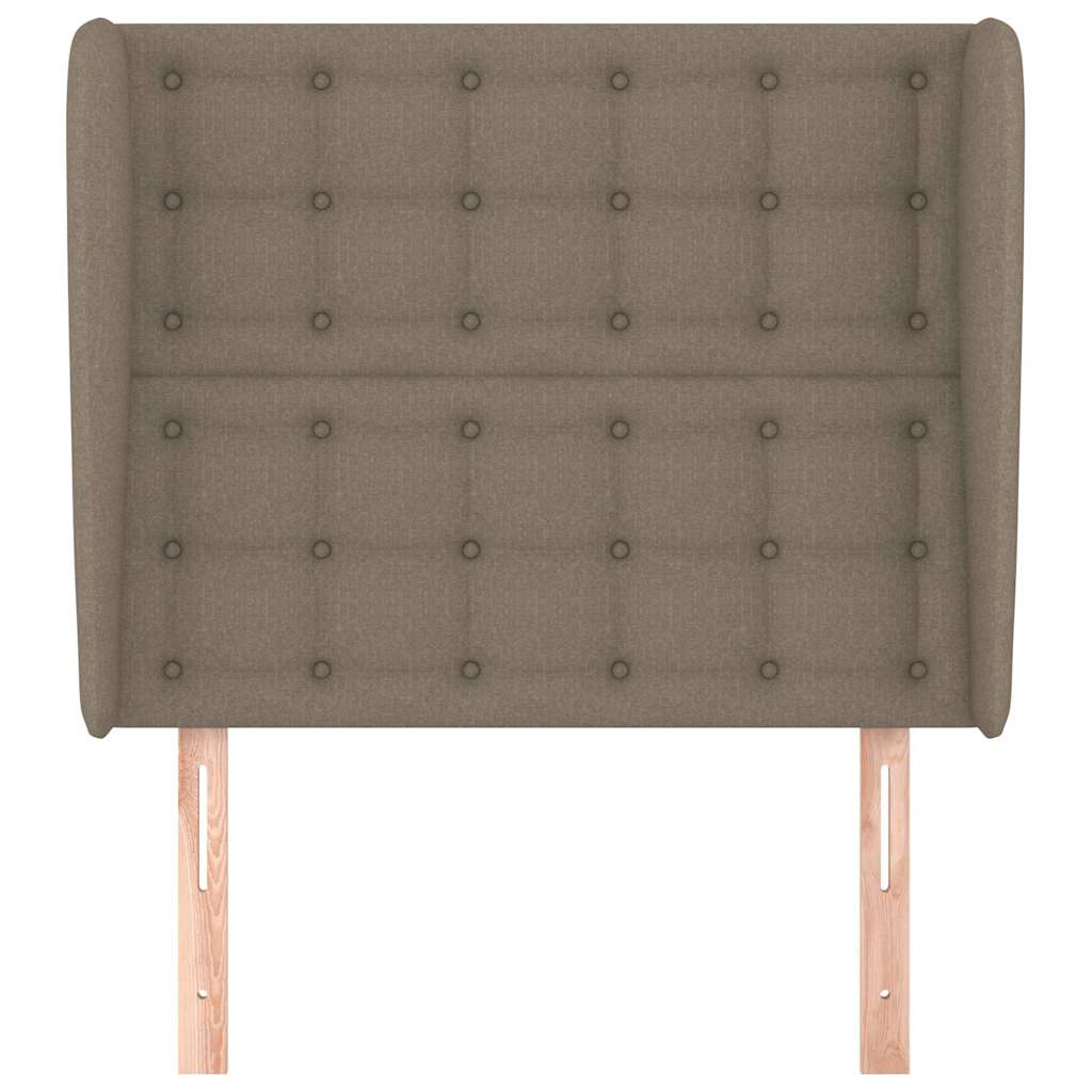 vidaXL Hoofdbord met randen 93x23x118/128 cm stof taupe, foto 2