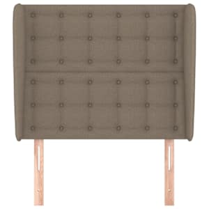 Čelo postele typu ušák taupe 93x23x118/128 cm textil - obrázek 3