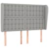 vidaXL voodipeats servadega, helehall, 147x23x118/128 cm, kangas